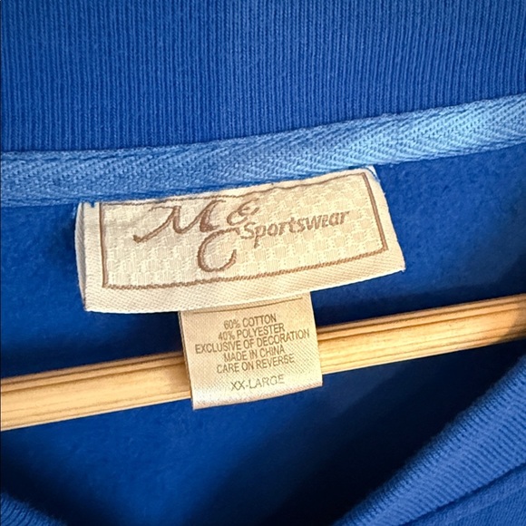 Vintage MC Sportswear Blue Snowman Zip-Up Sweater Bedazzled Jeweled Ugly XMAS - Picture 3 of 6